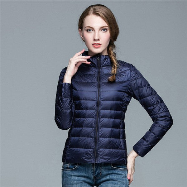 Women's Quilted Stand Collar Puffer Jacket