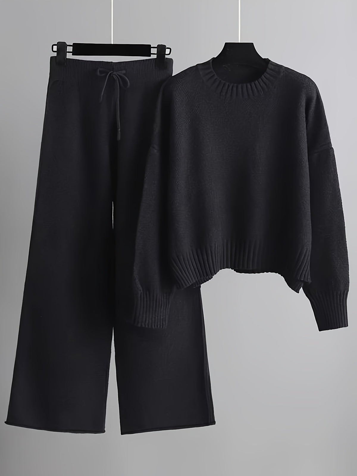 Stowe Ribbed Knit Sweater and Wide-Leg Pant Set
