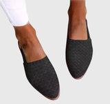 Woven Orthopedic Slingback Flats with Adjustable Strap for Women