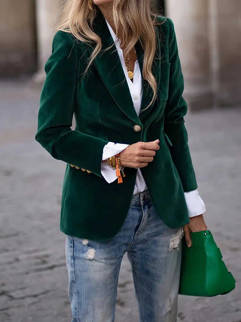 Beacon Hill Velvet Peak Lapel Blazer