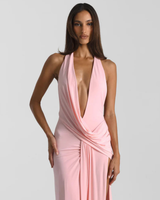 Solstice Halter Neck Backless Maxi Dress with Side Slit