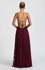 Douro Lace Overlay Corset Maxi Dress