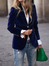 Beacon Hill Velvet Peak Lapel Blazer