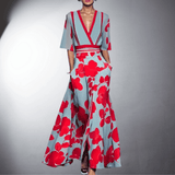 Elegant Floral Dress with Sleeves