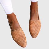 Woven Orthopedic Slingback Flats with Adjustable Strap for Women