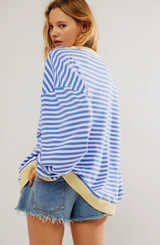 Lisbon Striped Oversized Crew Neck Sweater