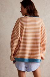 Lisbon Striped Oversized Crew Neck Sweater