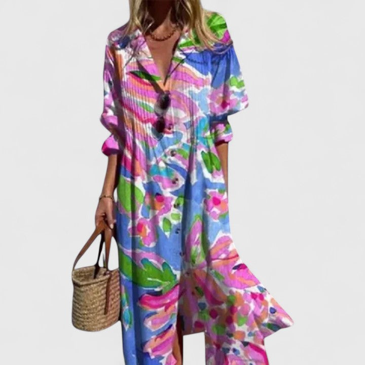 Sea Island Boho Patterned Dress