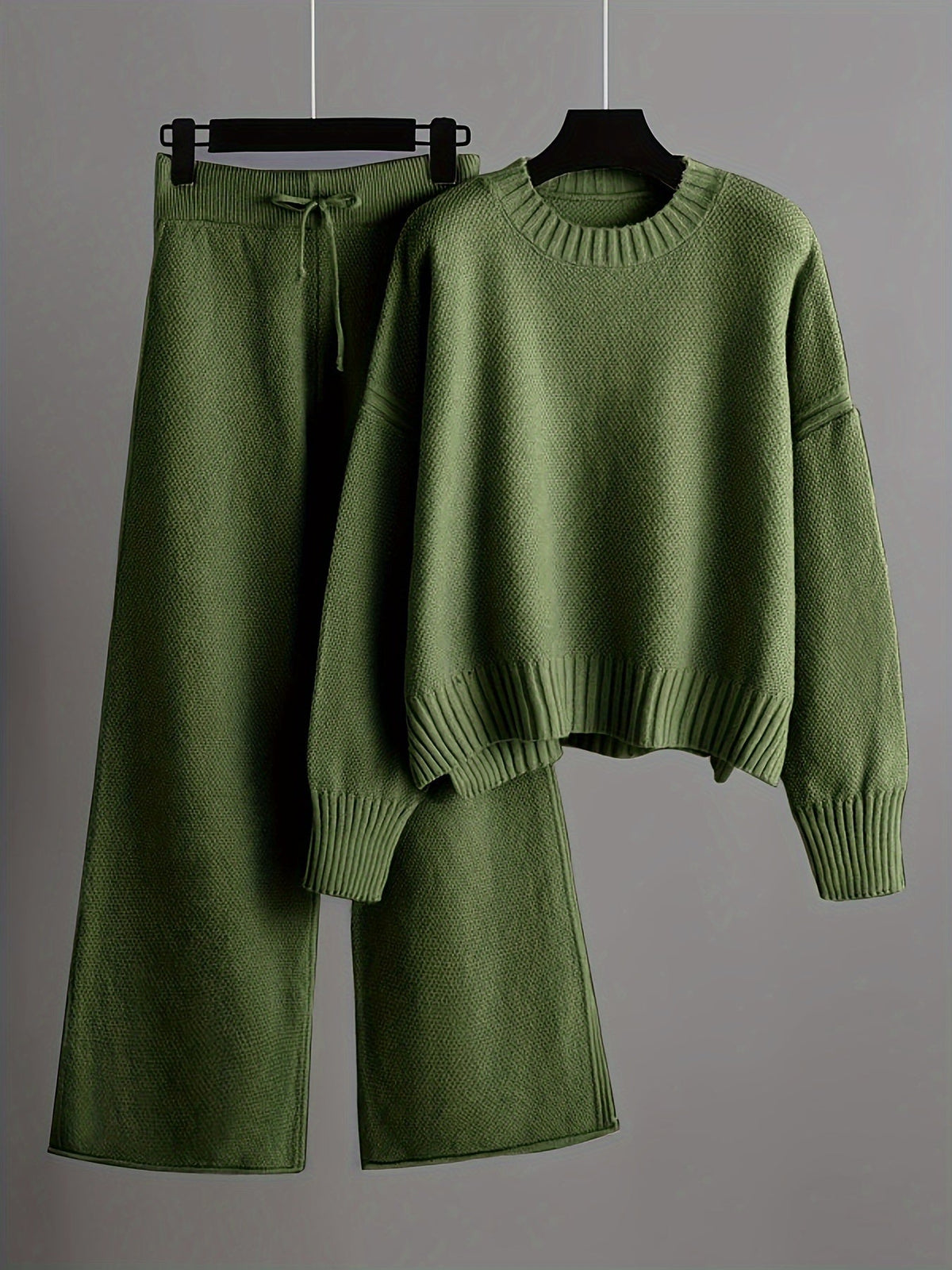 Stowe Ribbed Knit Sweater and Wide-Leg Pant Set
