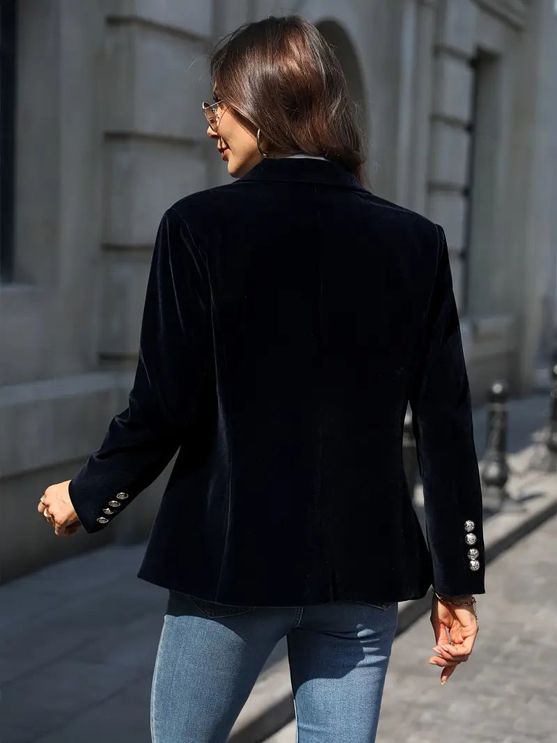 Beacon Hill Velvet Peak Lapel Blazer