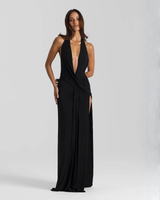 Solstice Halter Neck Backless Maxi Dress with Side Slit