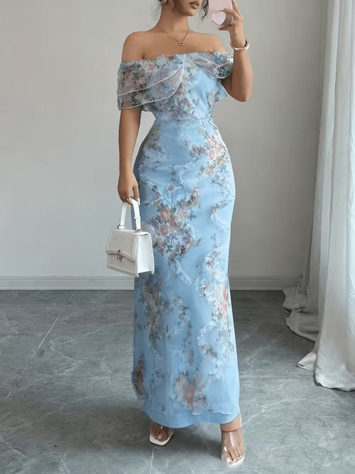 Algarve Embroidered Off-Shoulder Maxi Dress