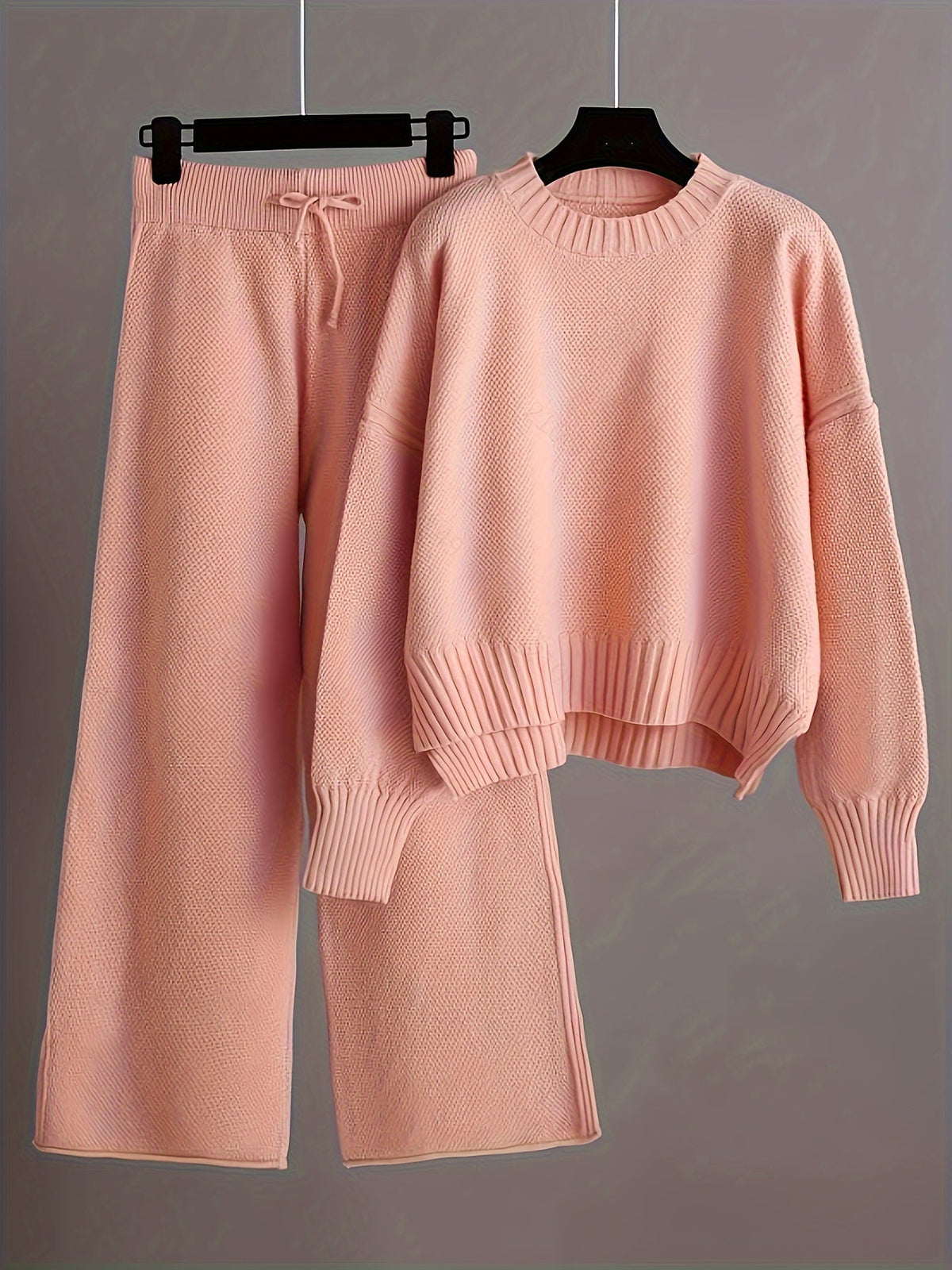 Stowe Ribbed Knit Sweater and Wide-Leg Pant Set