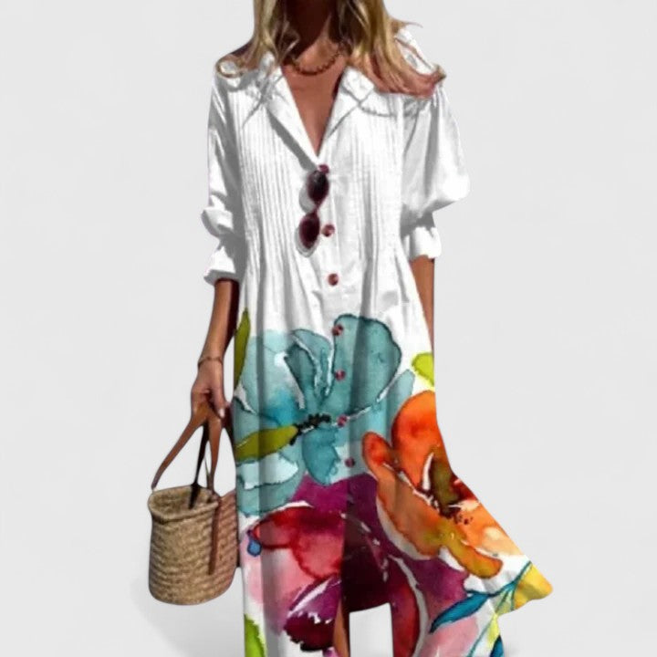 Sea Island Boho Patterned Dress