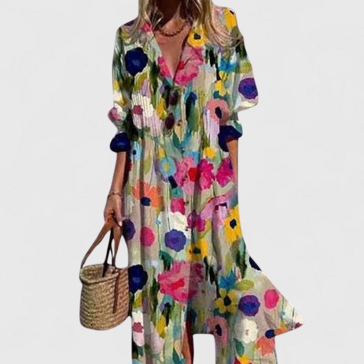 Sea Island Boho Patterned Dress