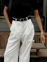 Destin Wide-Leg High-Waist Belted Pants