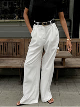 Destin Wide-Leg High-Waist Belted Pants