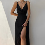 Maui Pleated V-Neck Maxi Dress