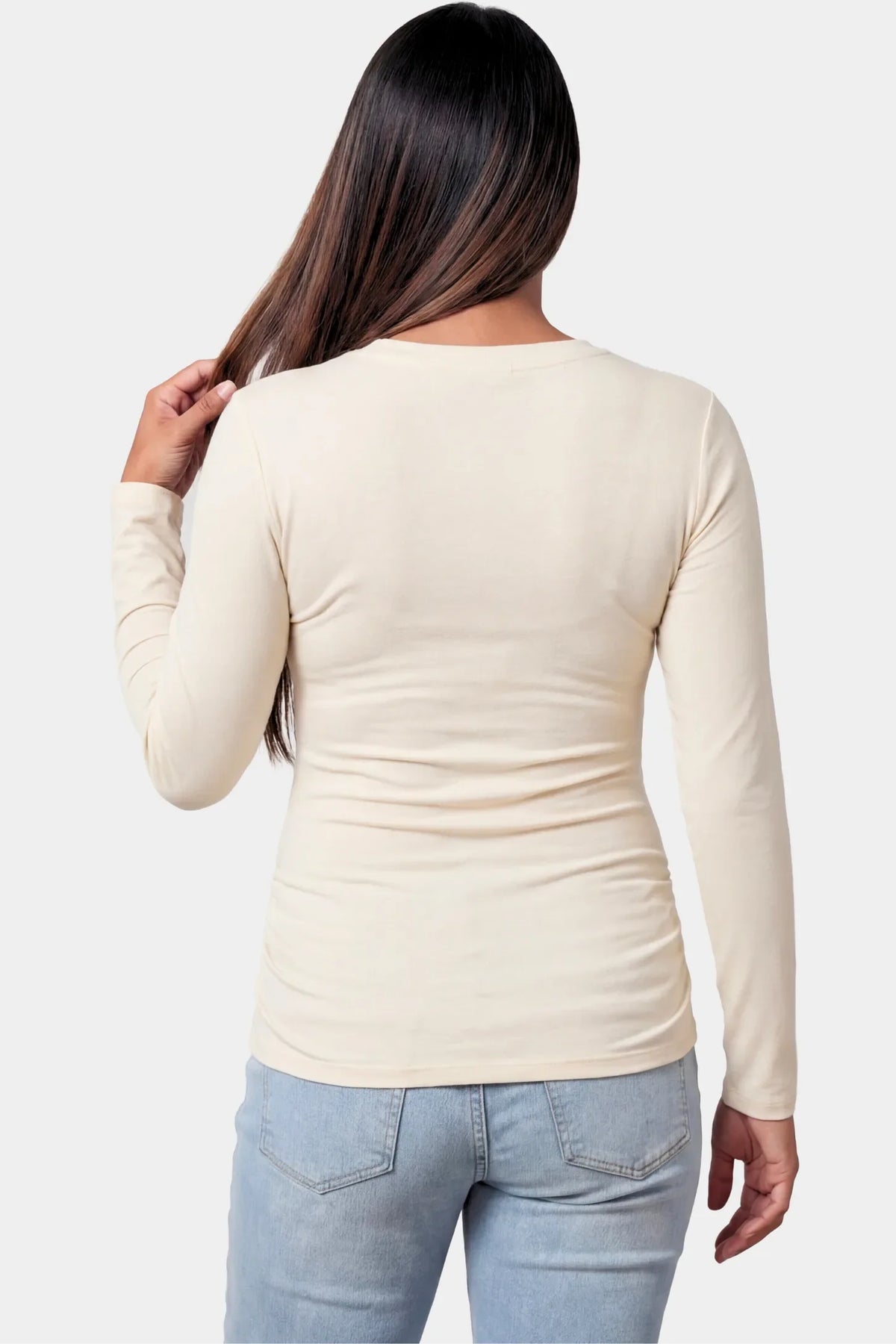 Crew Neck Long Sleeve Maternity Top