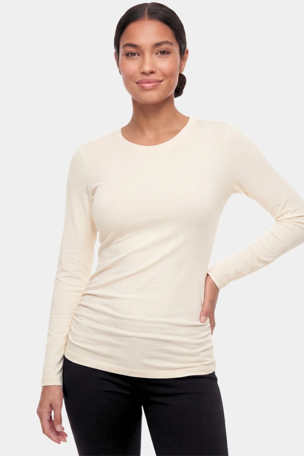 Crew Neck Long Sleeve Maternity Top