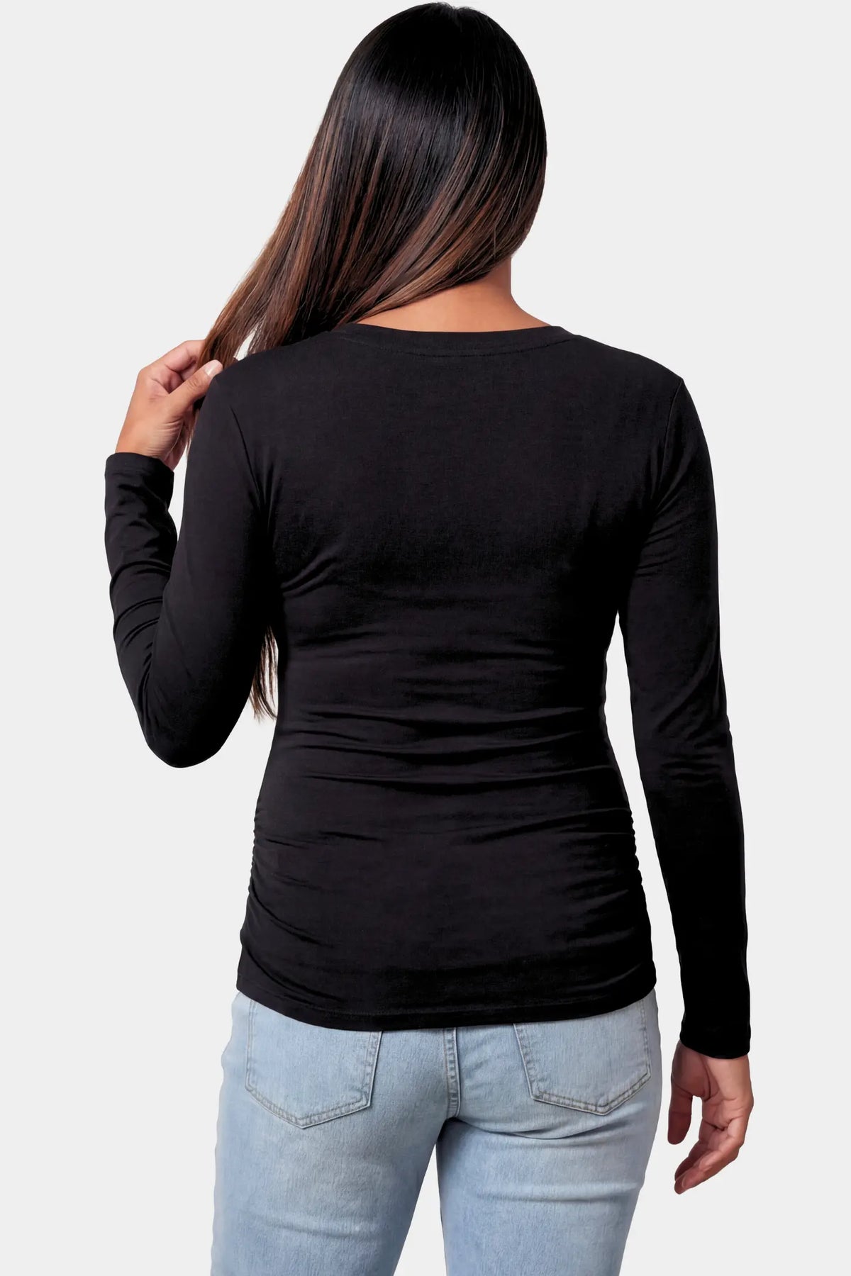 Crew Neck Long Sleeve Maternity Top