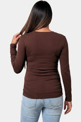 Crew Neck Long Sleeve Maternity Top