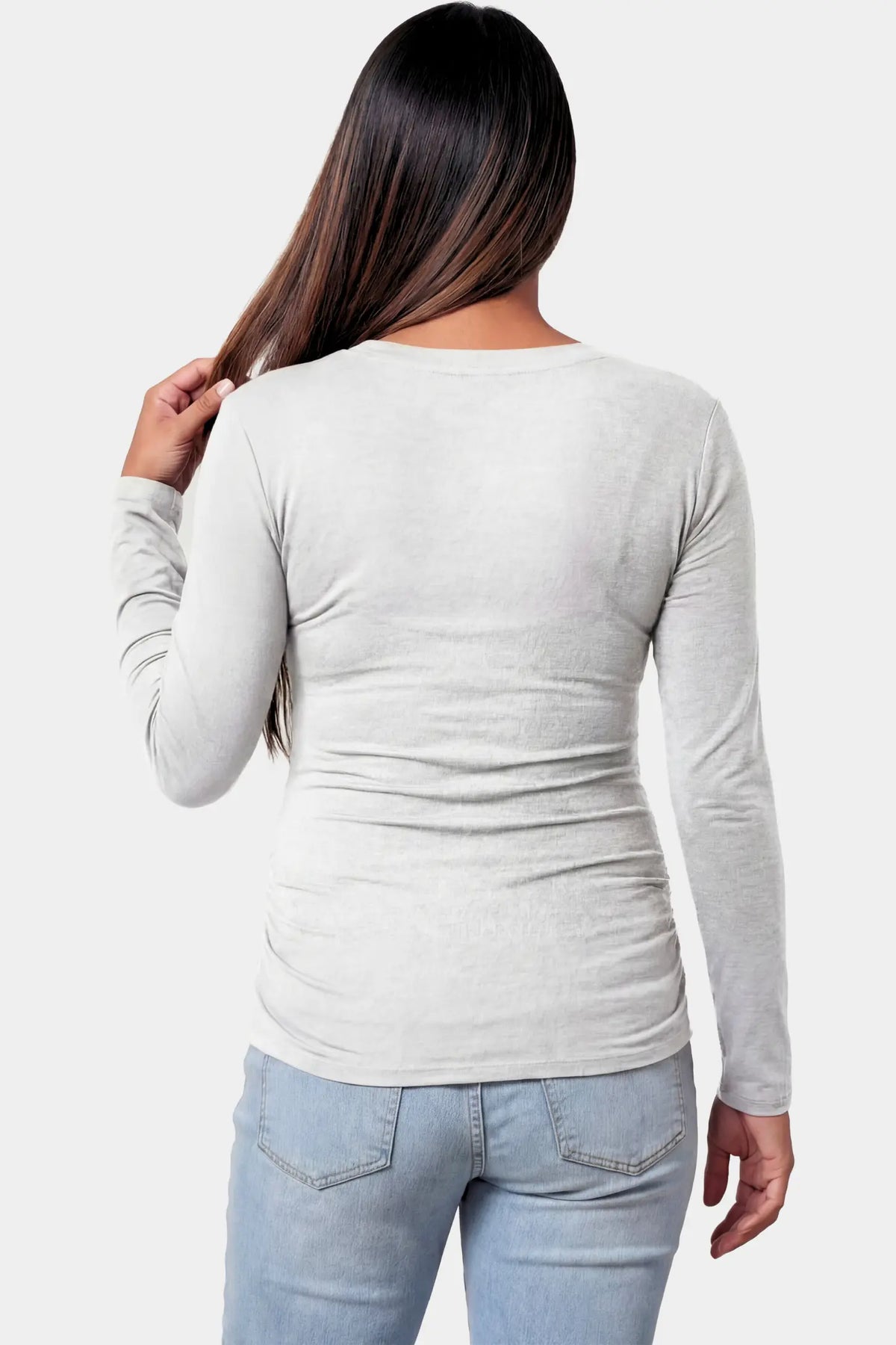 Crew Neck Long Sleeve Maternity Top