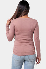 Crew Neck Long Sleeve Maternity Top
