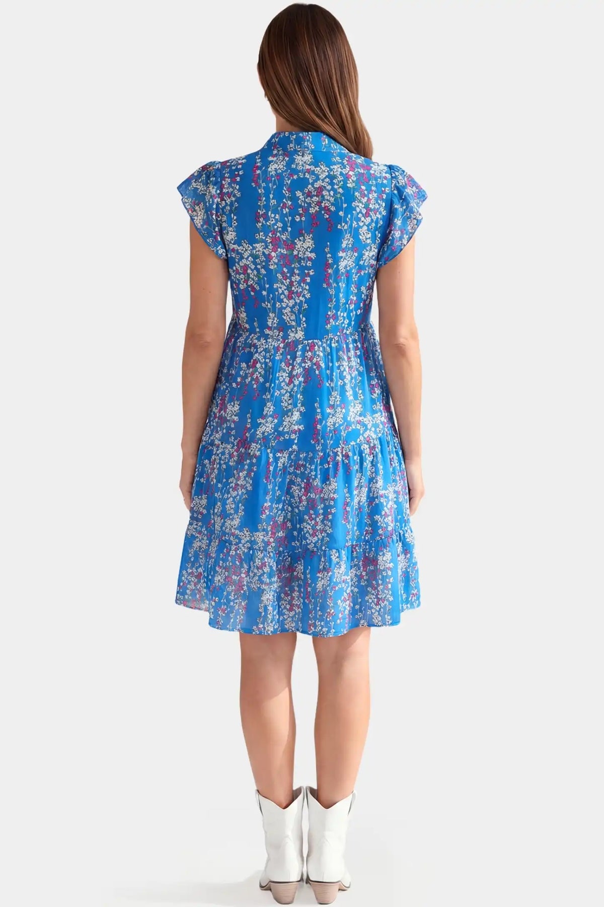 Floral Chiffon A-Line Maternity Mini Dress