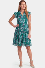Floral Chiffon A-Line Maternity Mini Dress