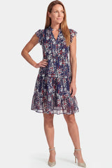 Floral Chiffon A-Line Maternity Mini Dress