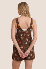 Harbor Bay Floral Maternity Short Overalls with Adjustable Straps