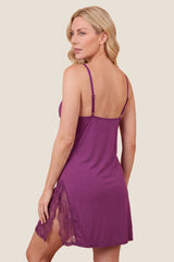 Lark Lace Maternity Nightdress with Side Slit