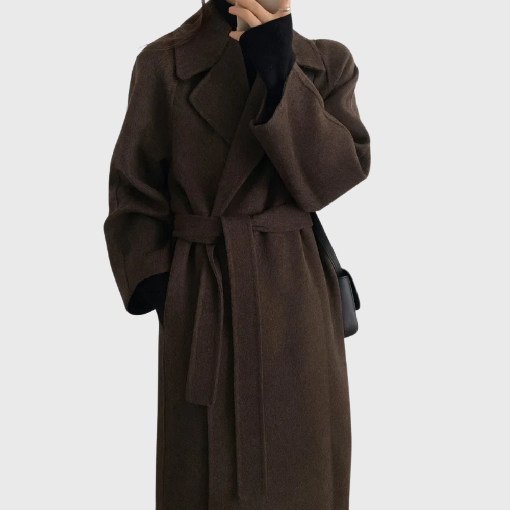Belgravia Women's Long Belted Wool-Blend Coat