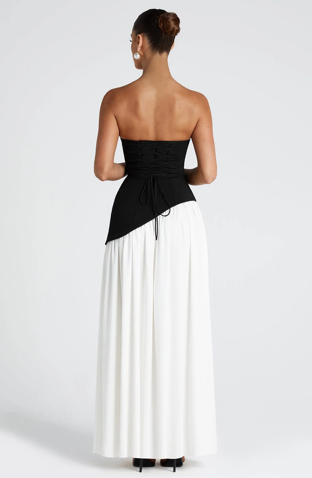 Crestview Strapless Draped Maxi Gown with Matching Scarf
