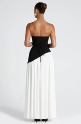 Crestview Strapless Draped Maxi Gown with Matching Scarf