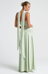 Crestview Strapless Draped Maxi Gown with Matching Scarf
