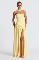 Crestview Strapless Draped Maxi Gown with Matching Scarf