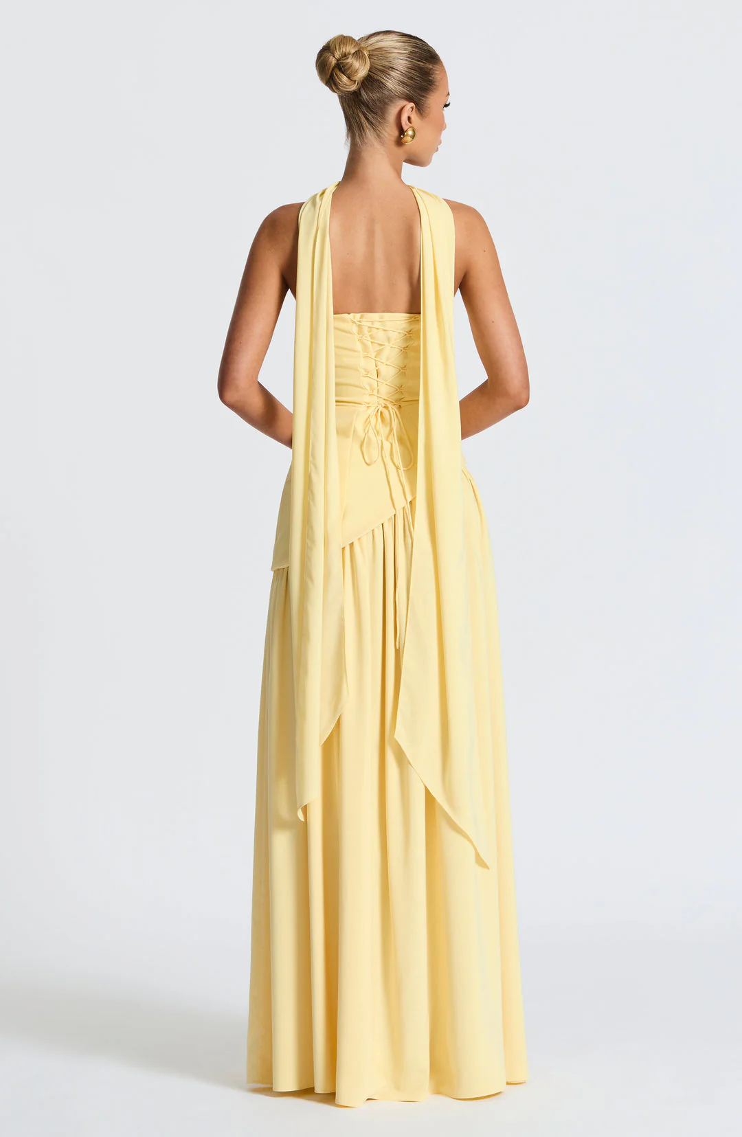 Crestview Strapless Draped Maxi Gown with Matching Scarf
