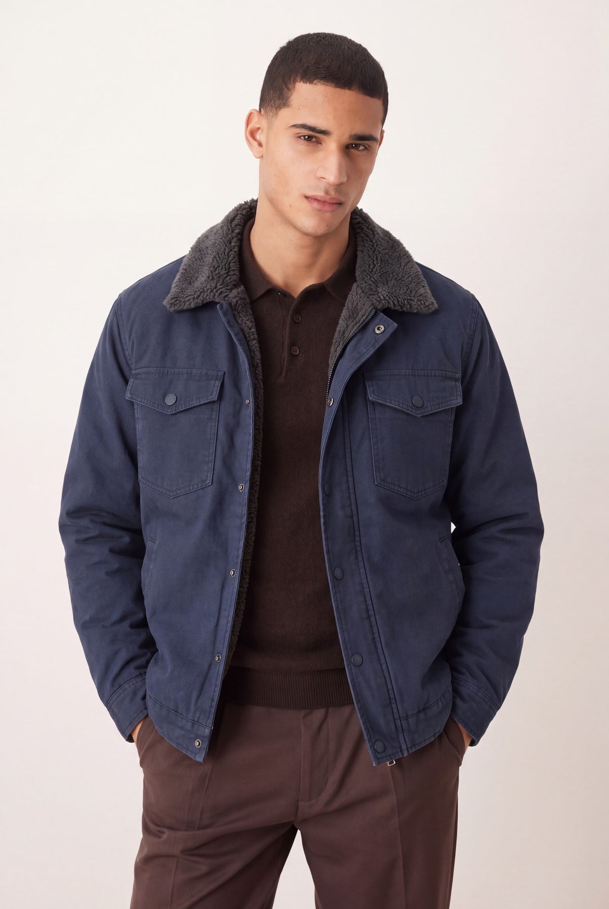 Ethan | Classic Warm Sherpa-Lined Men's Winter Jacket