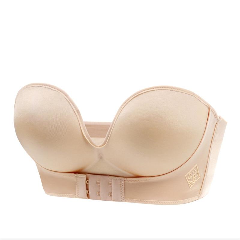 Seamless Strapless Push-Up Bra for Women