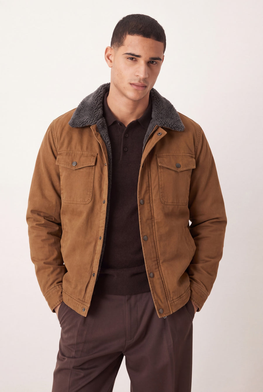 Ethan | Classic Warm Sherpa-Lined Men's Winter Jacket