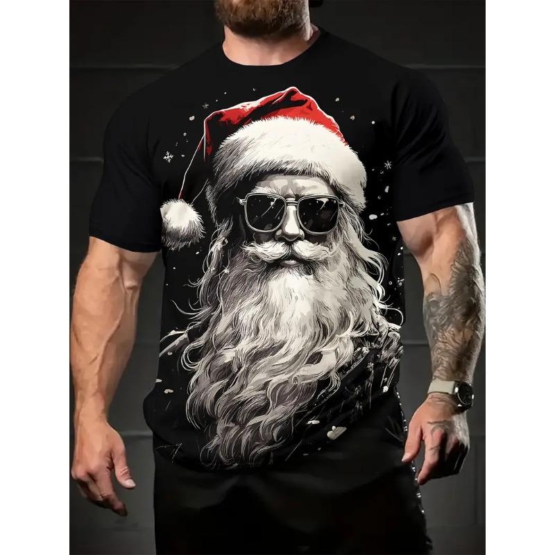 Men's Santa Graphic Print Christmas Shirt