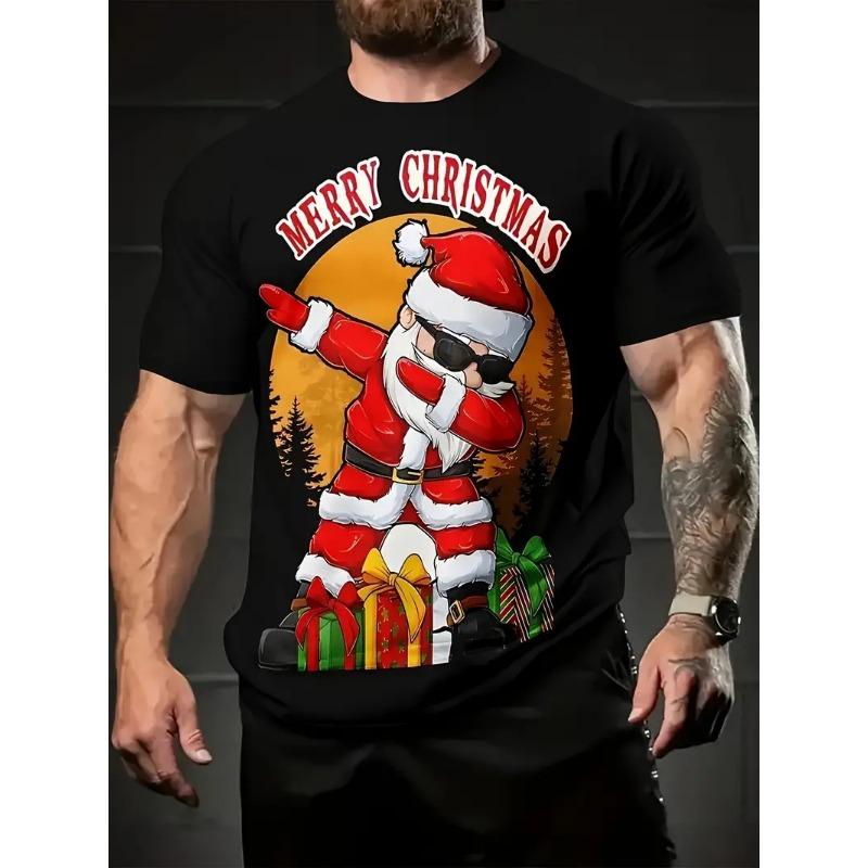 Men's Santa Graphic Print Christmas Shirt