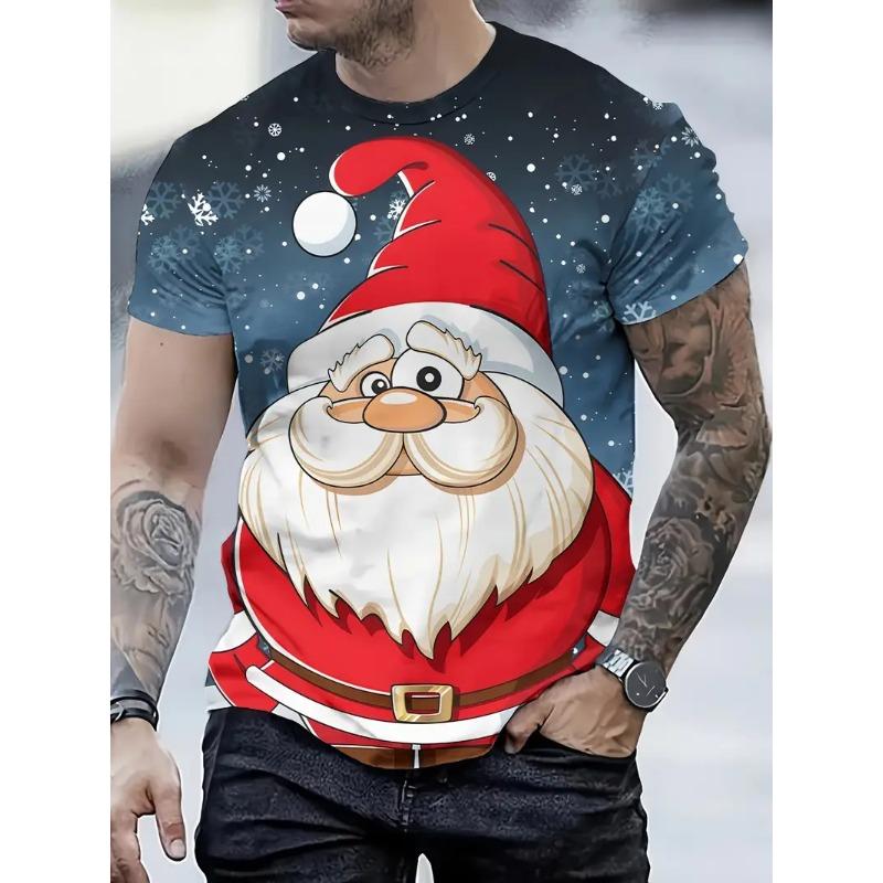 Men's Santa Graphic Print Christmas Shirt