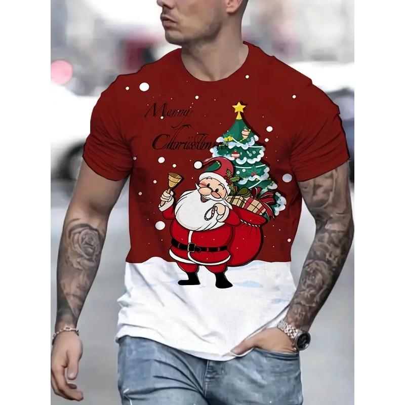 Men's Santa Graphic Print Christmas Shirt
