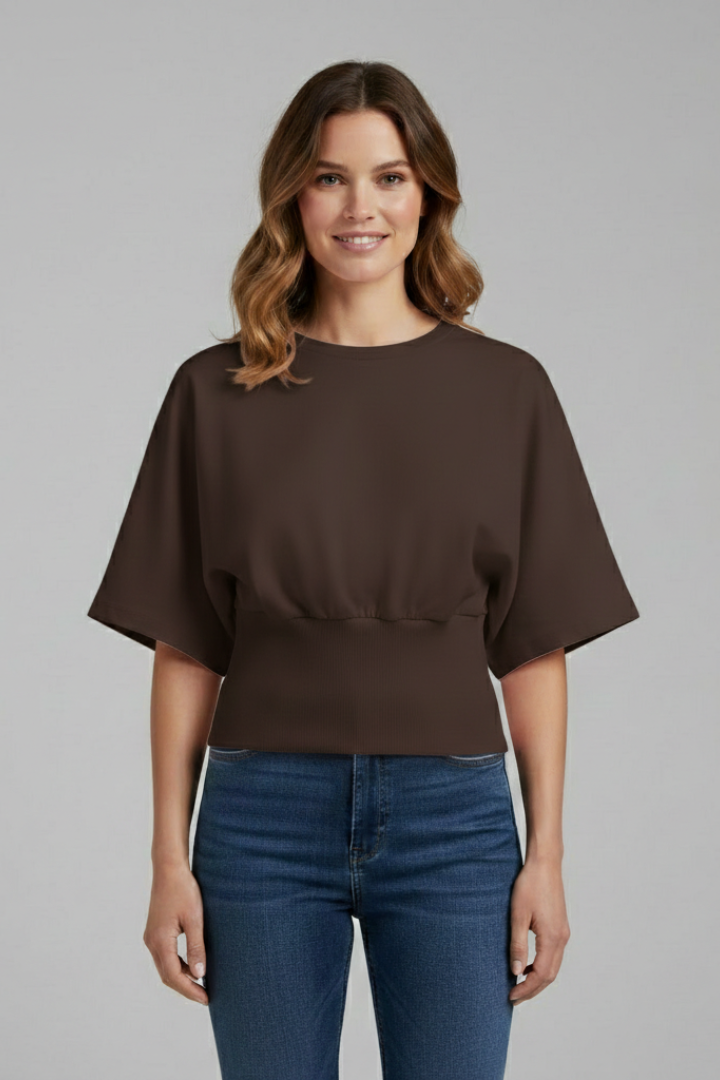 Mia Collection | Women's T Shirt with V-Neck & Dropped Shoulders | Casual Loose Fit for Effortless Style 6