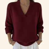 Keystone Oversized V-Neck Knit Sweater