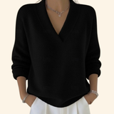 Keystone Oversized V-Neck Knit Sweater