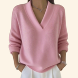 Keystone Oversized V-Neck Knit Sweater